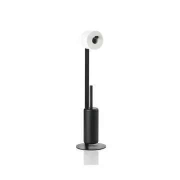 Rim toiletpapierhouder met borstel - Black - Zone Denmark