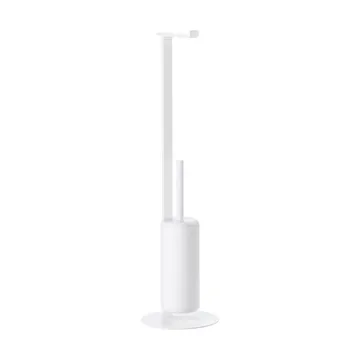 Rim toiletpapierhouder met borstel - wit - Zone Denmark