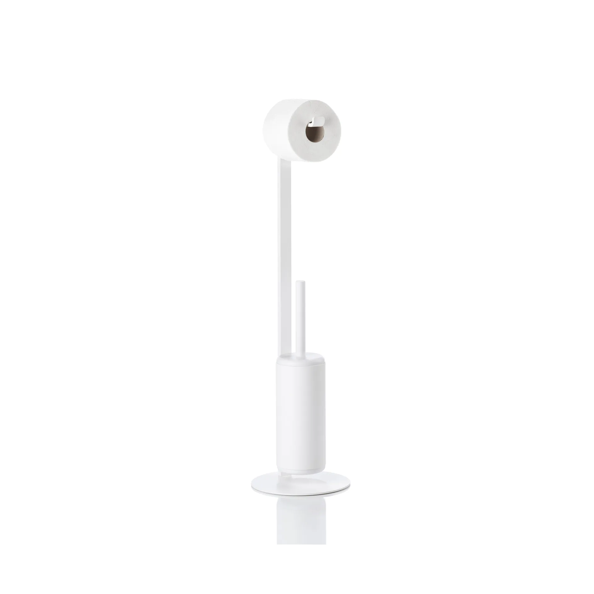 Rim toiletpapierhouder met borstel, wit Zone Denmark