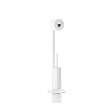 Rim toiletpapierhouder met borstel - wit - Zone Denmark