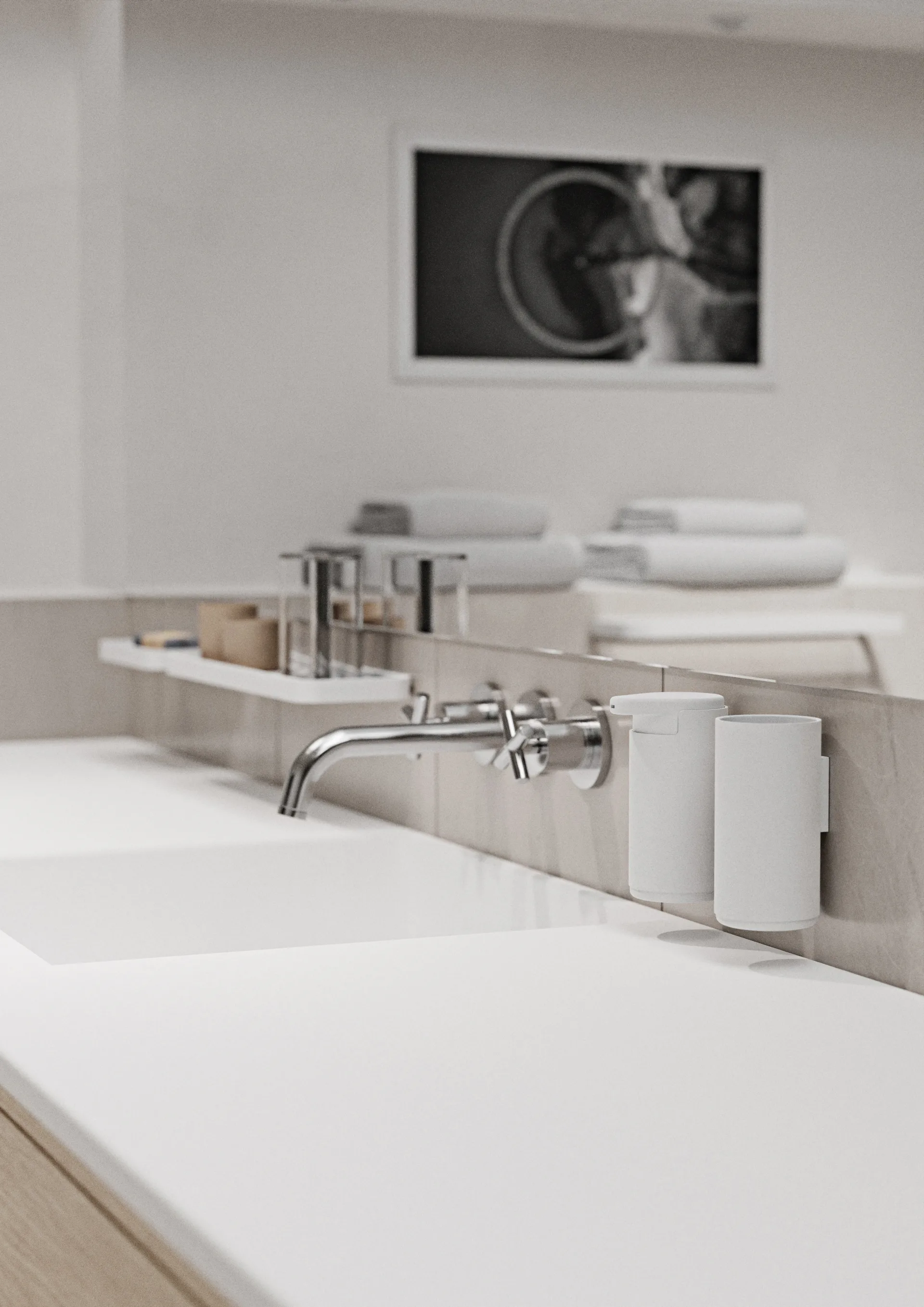 RIM zeeppomp met wandhouder 14,4 cm, White Zone Denmark