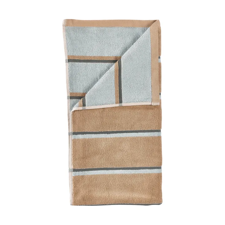 Sauna handdoek - Camel-ice blue-olijfgroen, 70x140 cm - Zone Denmark