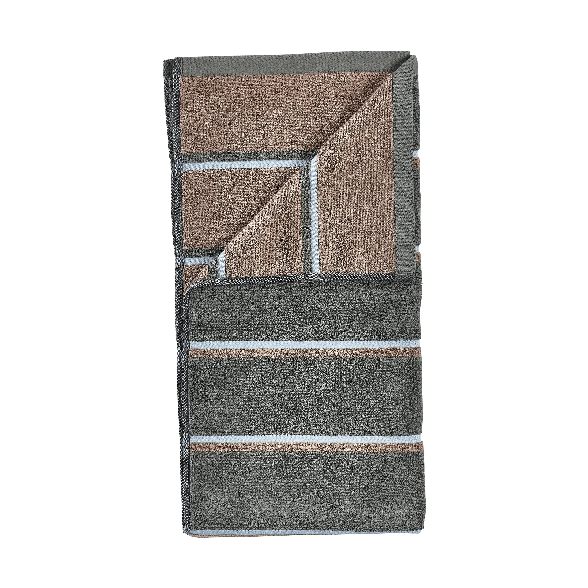 Sauna handdoek, Olive green-taupe-blue fog, 70x140 cm Zone Denmark