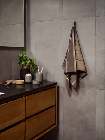 Sauna handdoek - Taupe-camel-sky blue, 50x100 cm - Zone Denmark