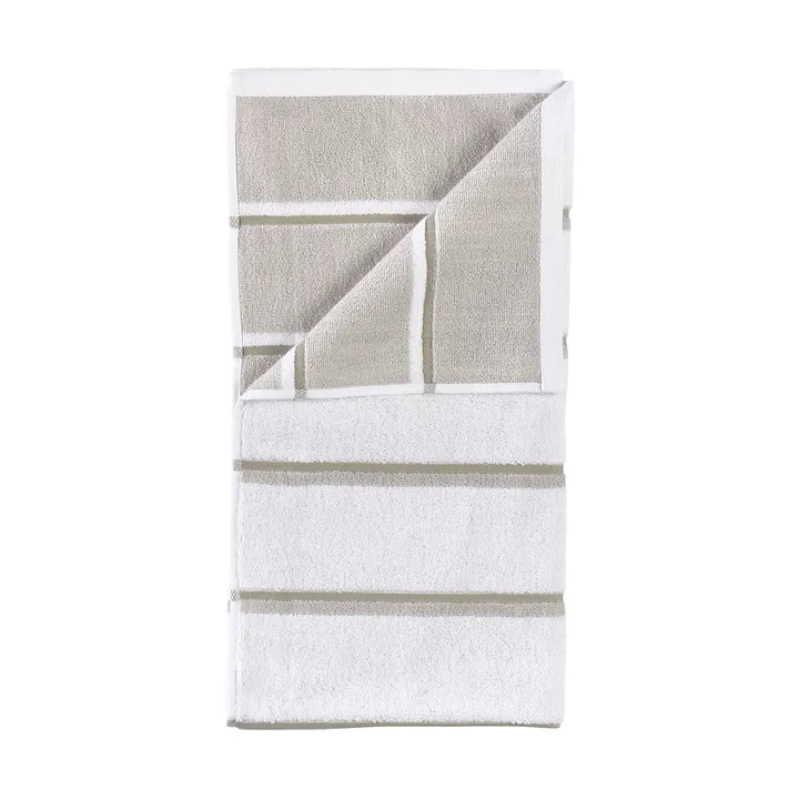 Sauna handdoek - White-soft grey-eucalyptus, 70x140 cm - Zone Denmark