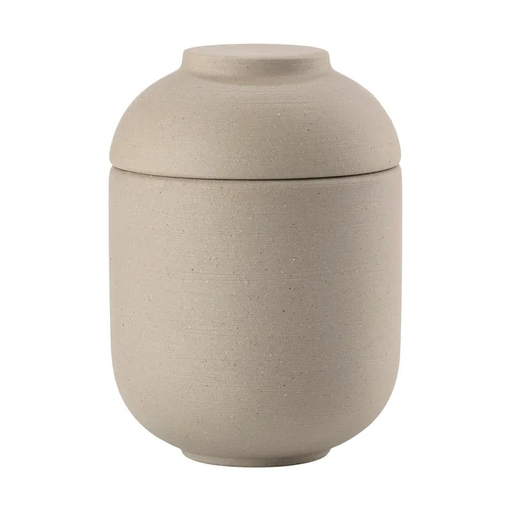 Sensu pot met deksel Ø6,5x9 cm - taupe - Zone Denmark