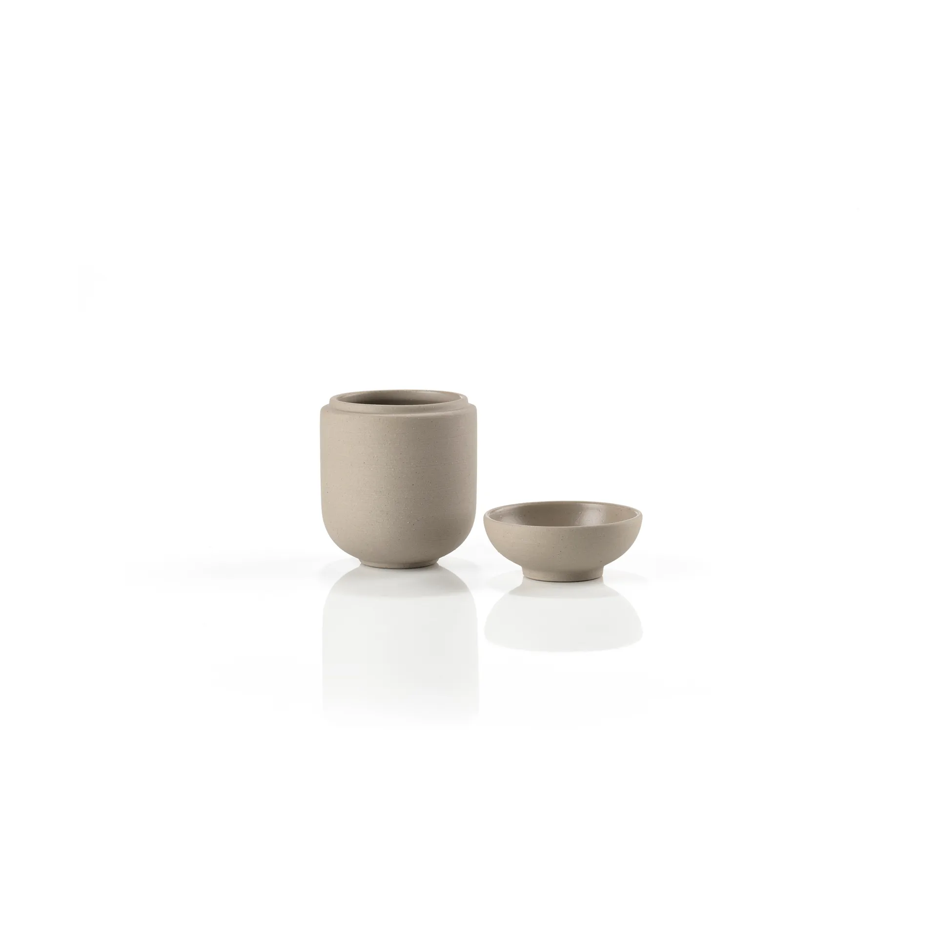 Sensu pot met deksel Ø6,5x9 cm, taupe Zone Denmark