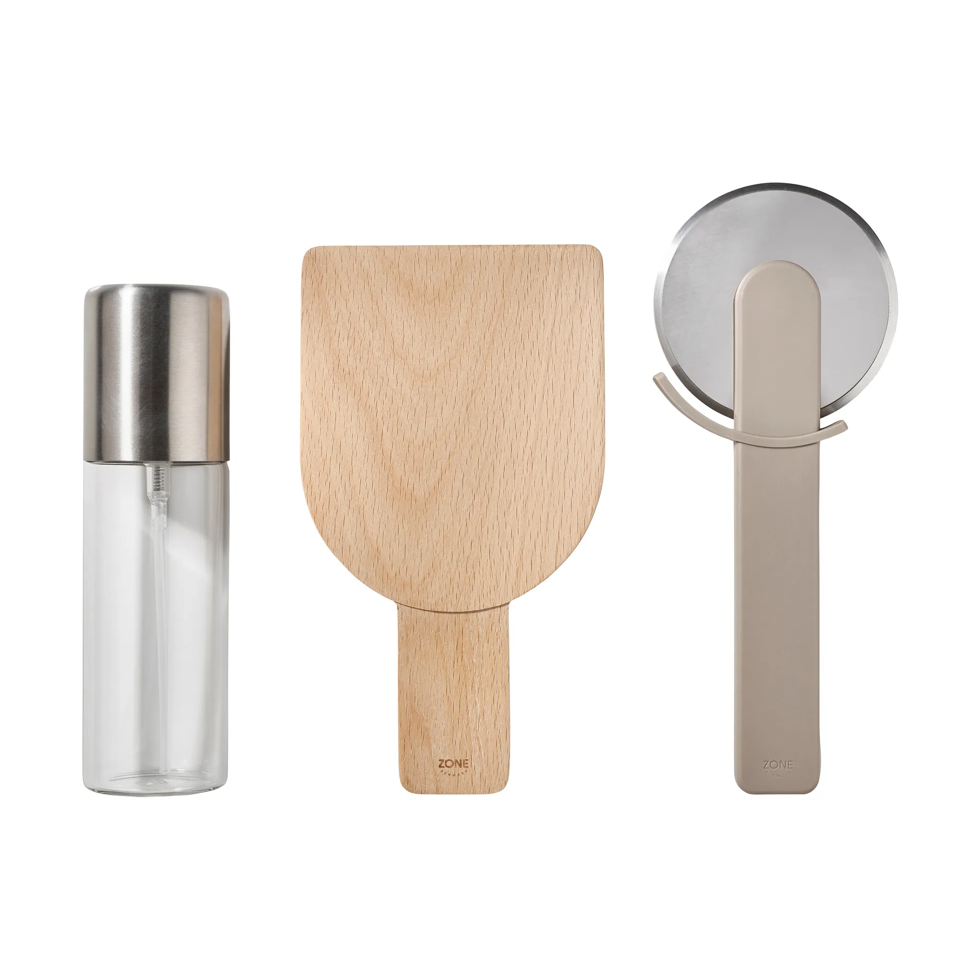 Single pizzaset 3-delig, Soft taupe Zone Denmark