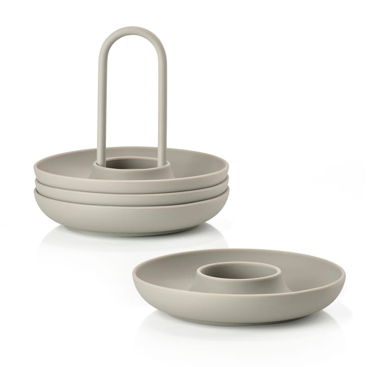Singles eierdoppen 4-pack met houder, Mud Zone Denmark