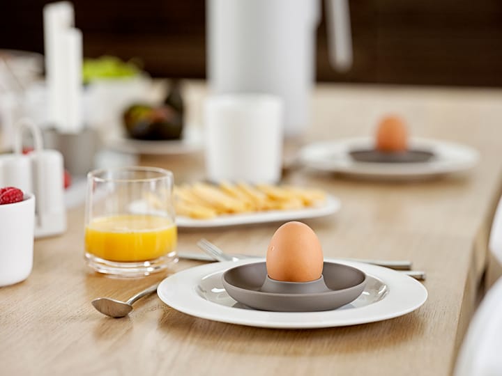 Singles eierdoppen 4-pack met houder, Taupe Zone Denmark