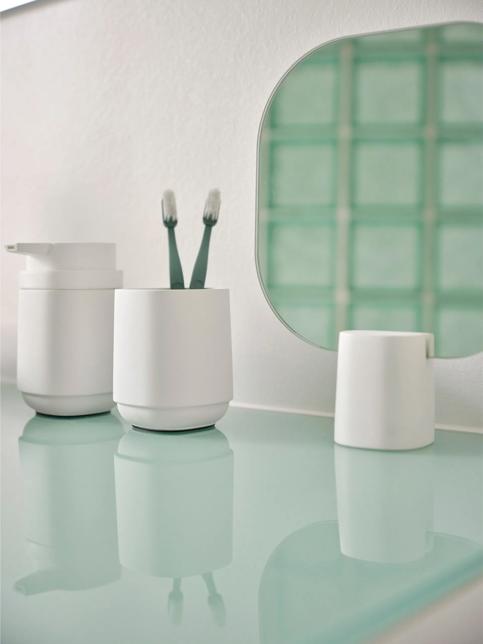 Time tandenborstelbeker 9,8 cm, White Zone Denmark