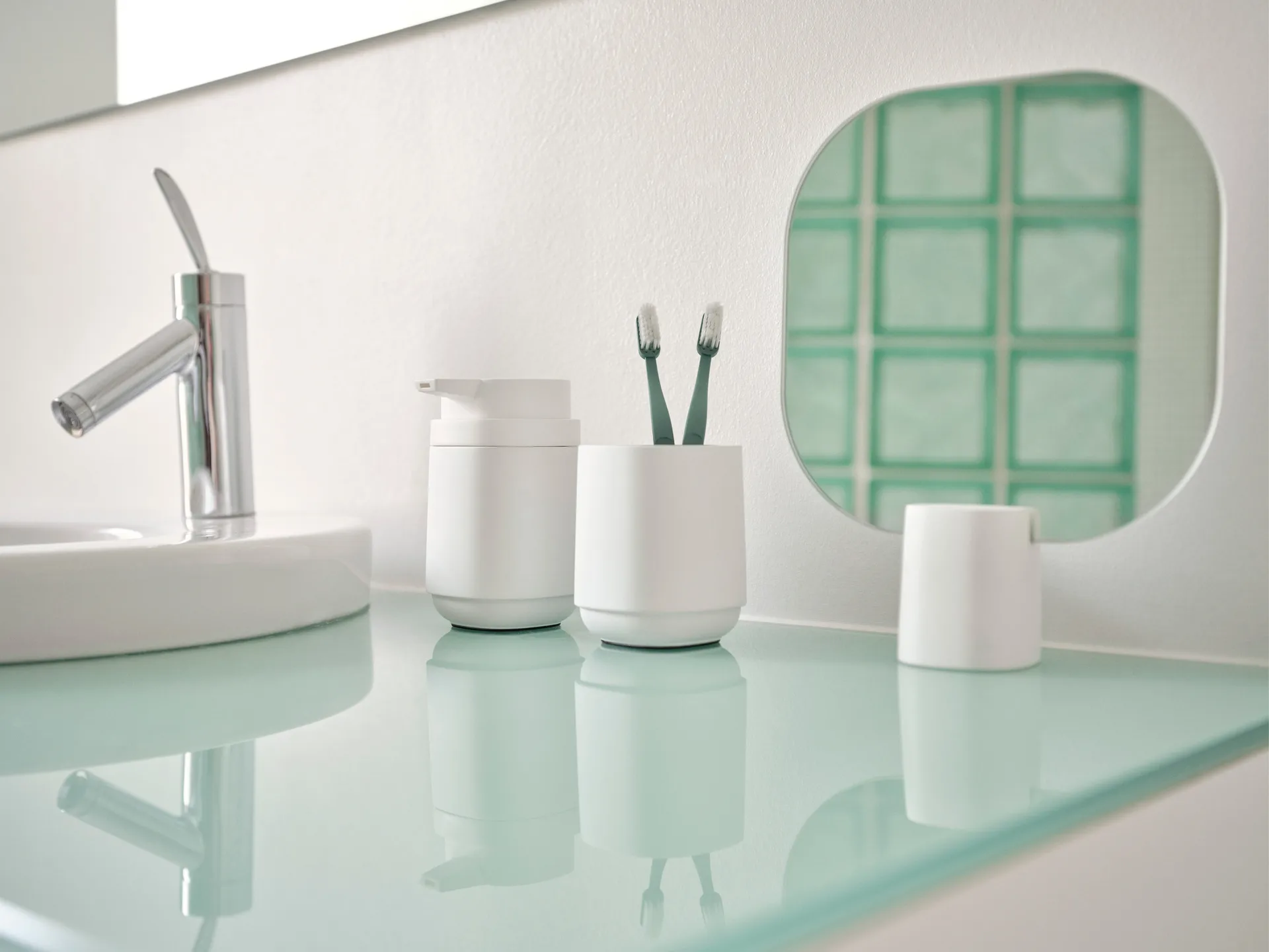 Time tandenborstelbeker 9,8 cm, White Zone Denmark