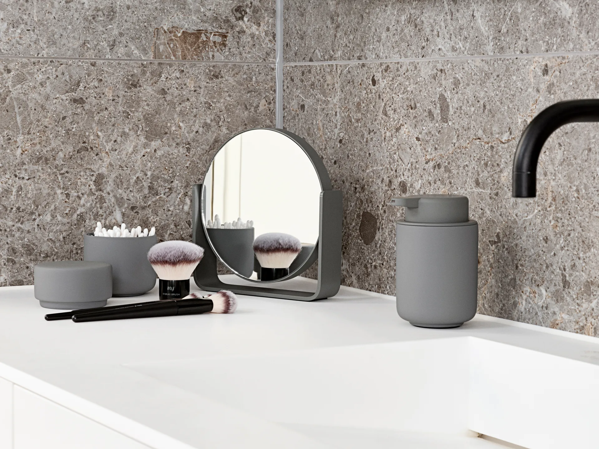 Ume tafelspiegel met 5x vergroting 19x19,5 cm, Grey Zone Denmark