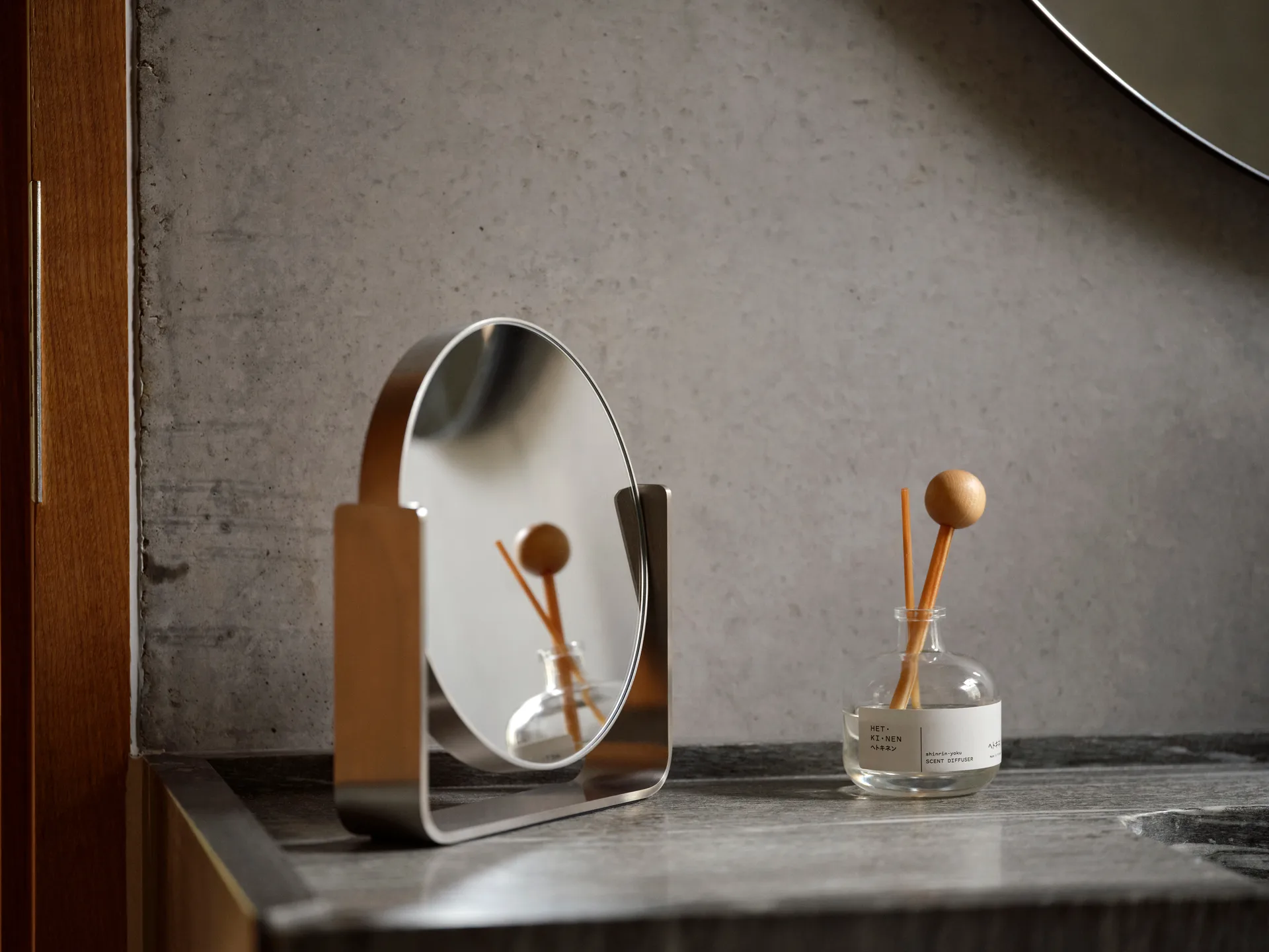 Ume tafelspiegel met 5x vergroting 19x19,5 cm, Staal Zone Denmark