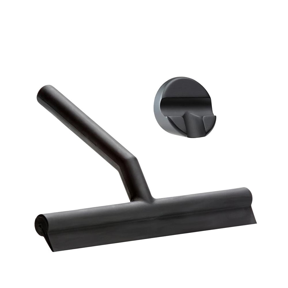 Zone Denmark Wiper douchewisser black, met houder | Scandinavisch Interieur | Zwart