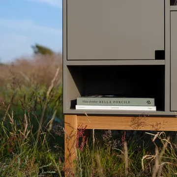 Citti 6x3 kast - Mole grey-onderstel in matgelakt eikenhout - Zweed