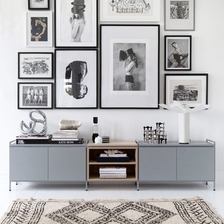 Molto Låg sideboard, grijs/eikenhout, 3 delen Zweed