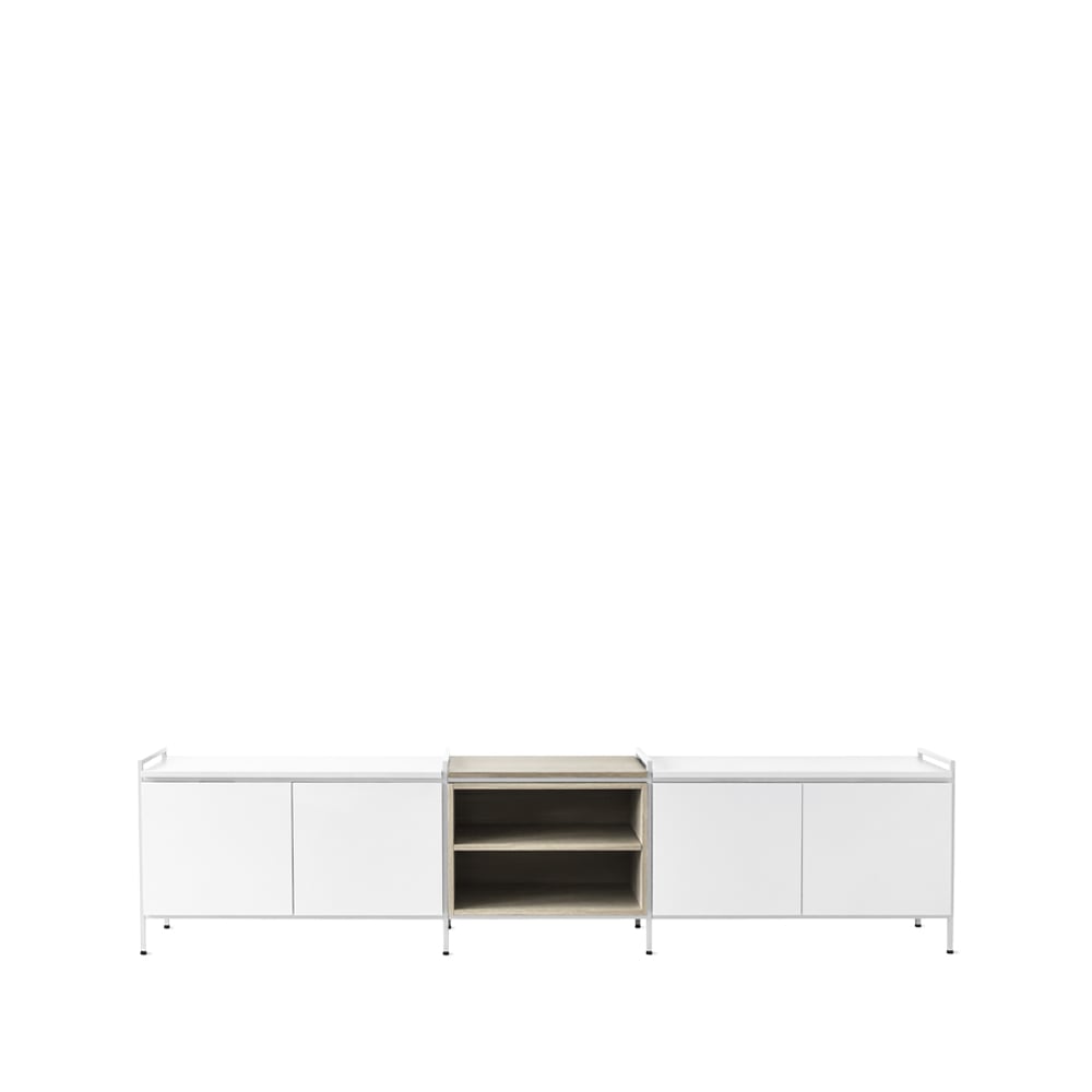 Zweed Molto Låg sideboard wit/eikenhout, 3 delen | Scandinavisch Interieur | Ladekasten & dressoirs | Wit