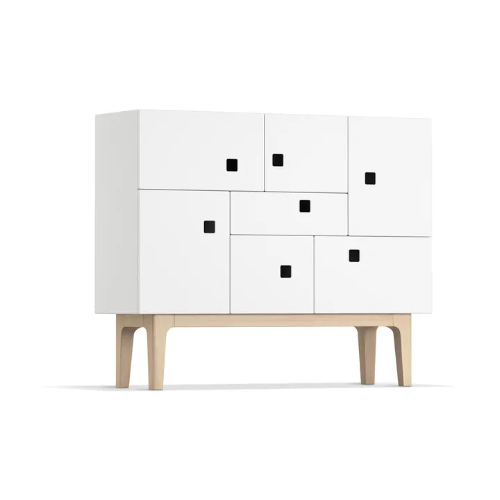 Peep C1 kast - wit, witgepigmenteerd eikenhout - Zweed