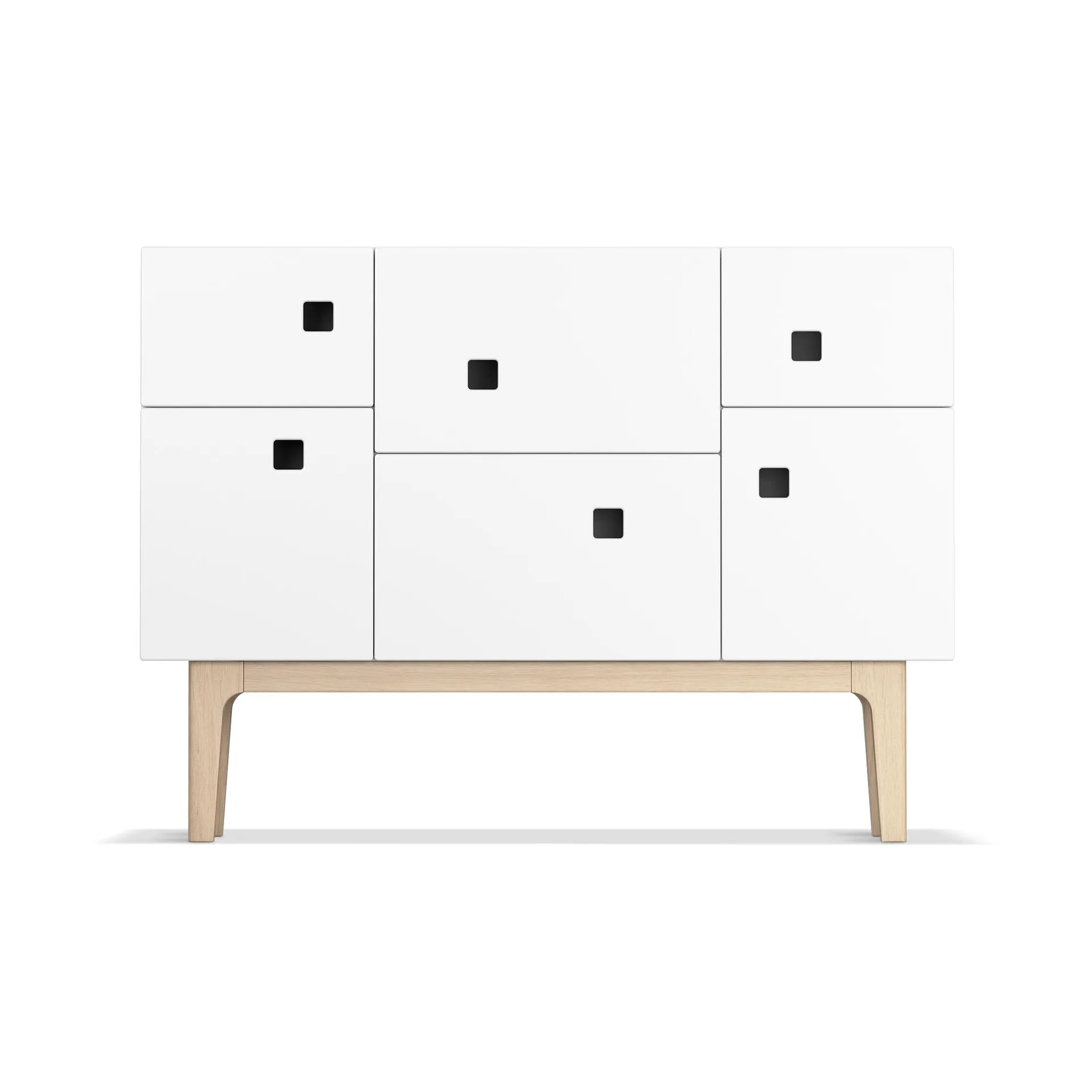 Peep C2 kast, wit, witgepigmenteerd eikenhout Zweed