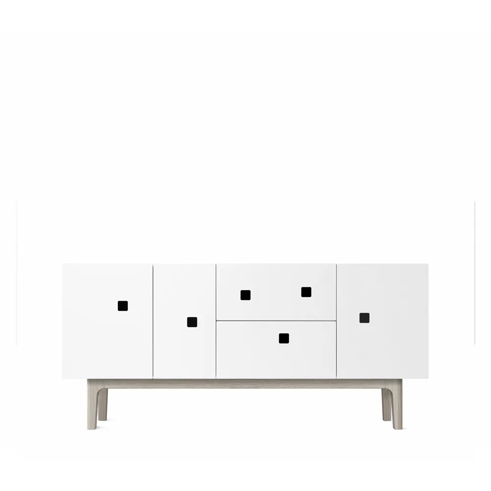 Peep M2 tv-meubel, wit, witgepigmenteerd eikenhout Zweed