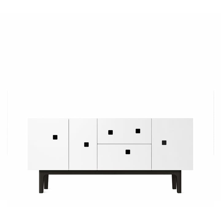 Peep M2 tv-meubel - wit, zwartgelakt - Zweed
