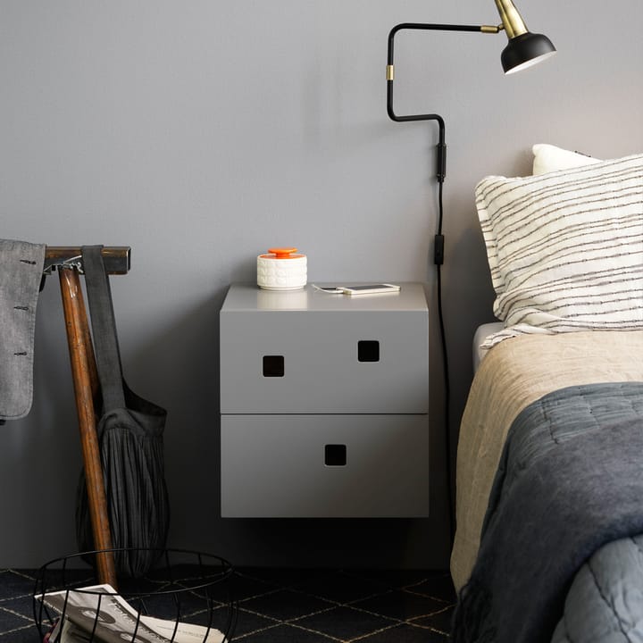 Peep S1 nachtkastje voor aan de muur, slate grey Zweed