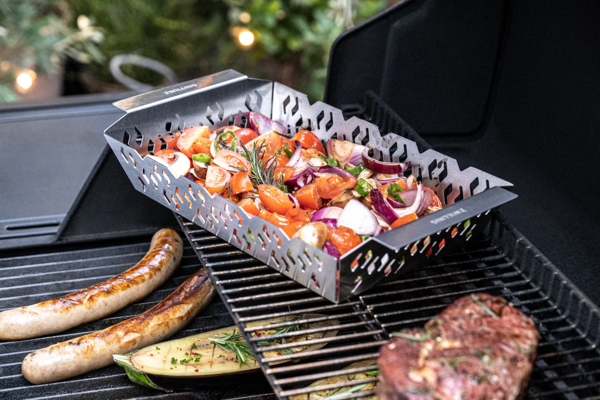 Zwilling BBQ+ rechthoekige grillmand 36x20 cm, Roestvrij staal Zwilling