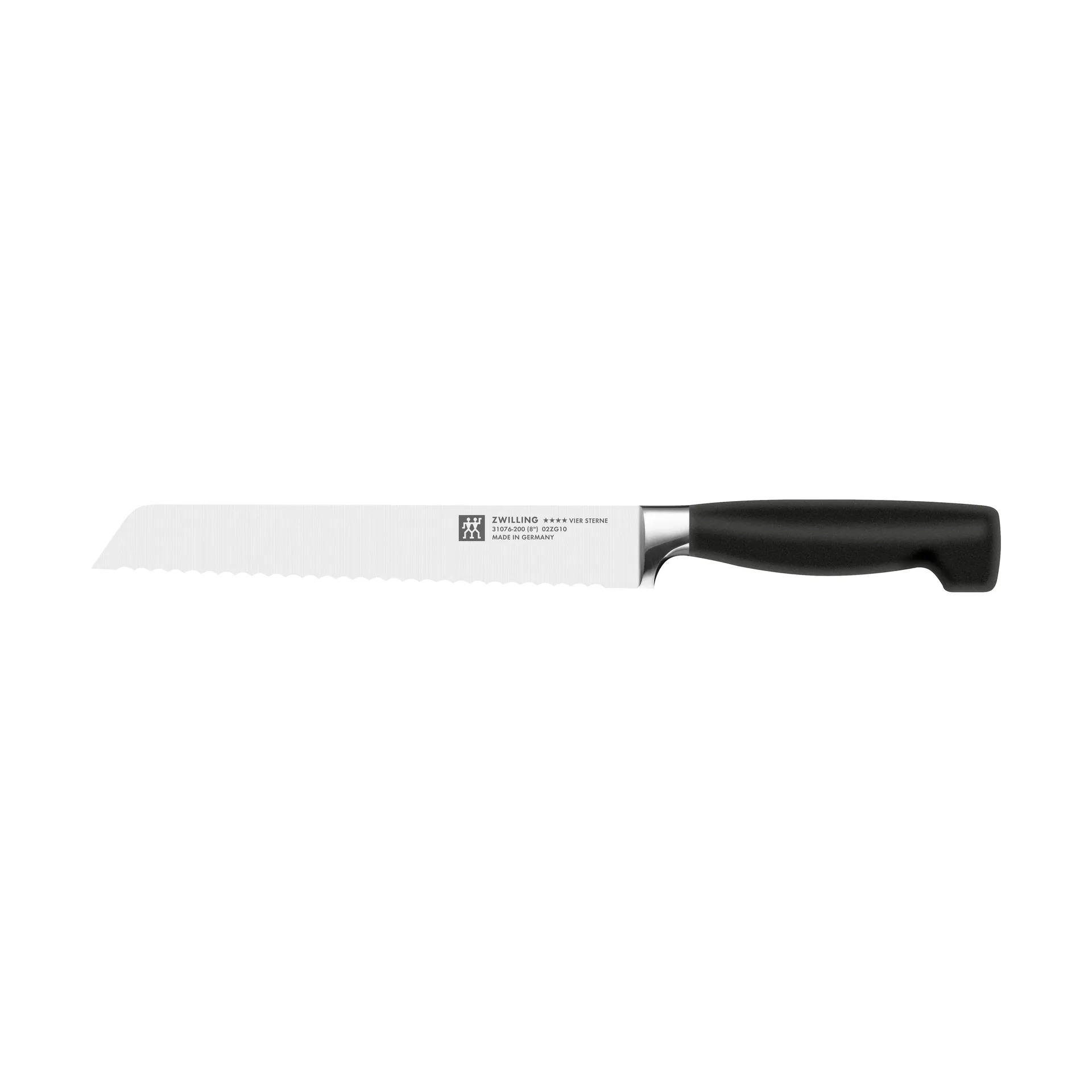 Zwilling Four star broodmes 20 cm, Zwart-roestvrij staal Zwilling