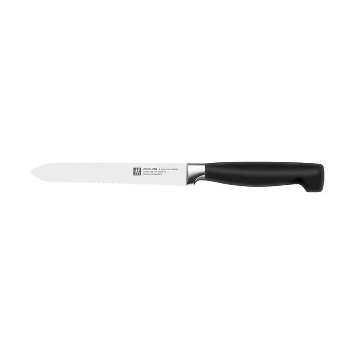 Zwilling Four star gekarteld allroundmes 13 cm - Zwart-roestvrij staal - Zwilling