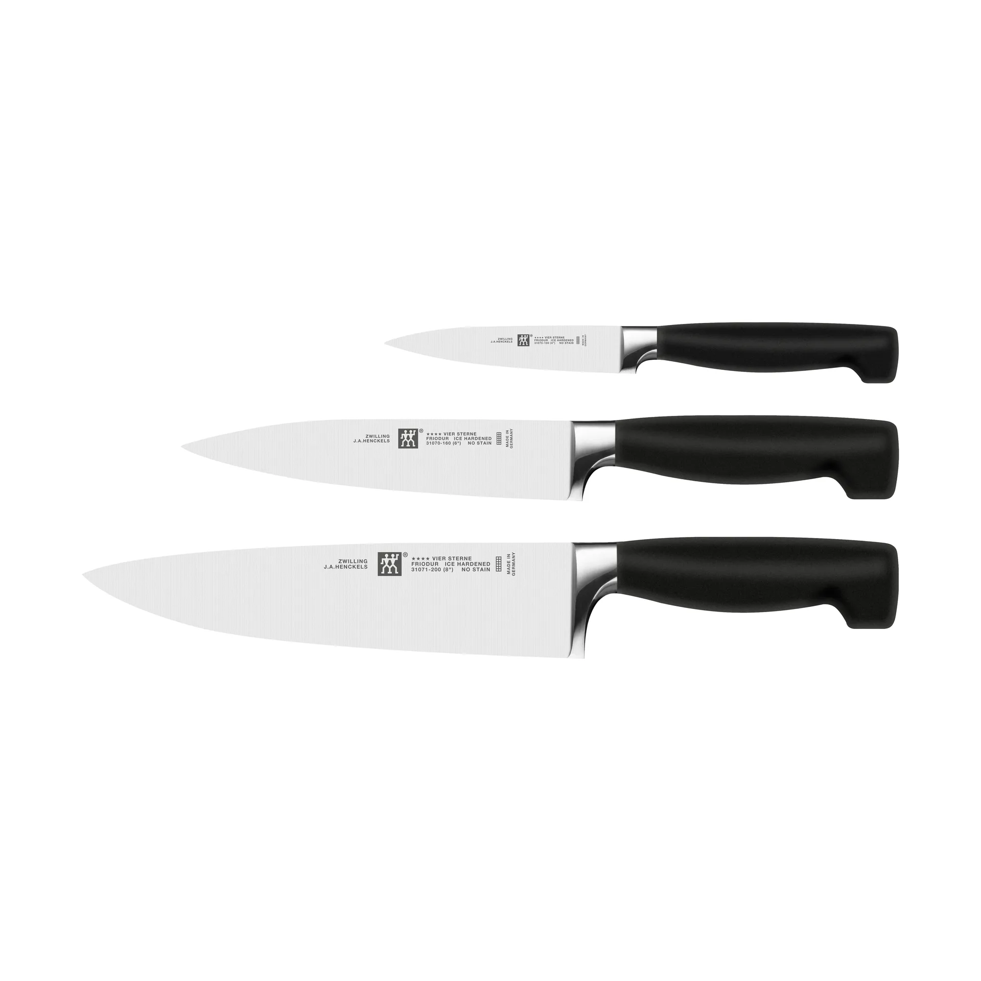 Zwilling Four star messenset 3-delig, Zwart-roestvrij staal Zwilling