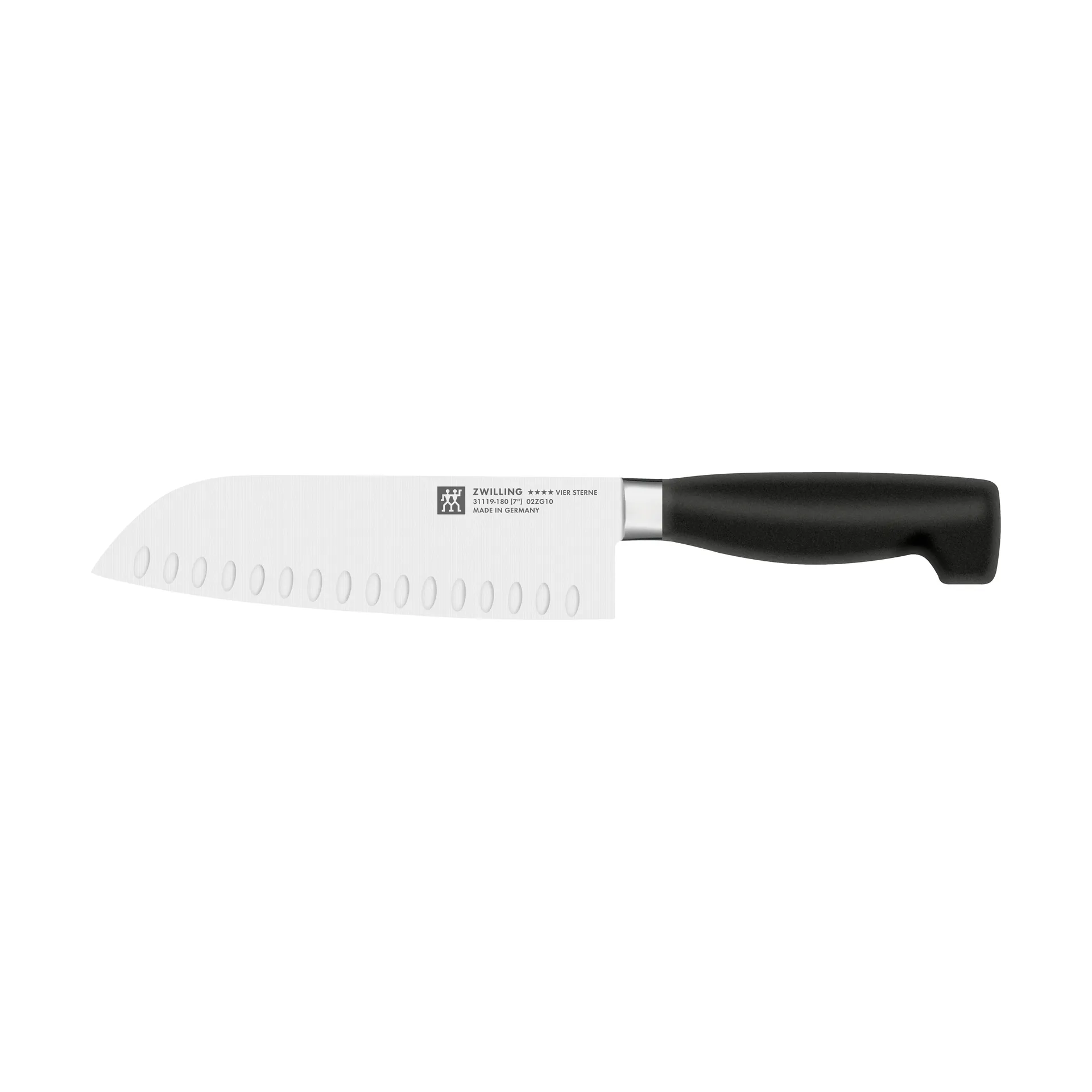 Zwilling Four star santokumes 18 cm, Zwart-roestvrij staal Zwilling