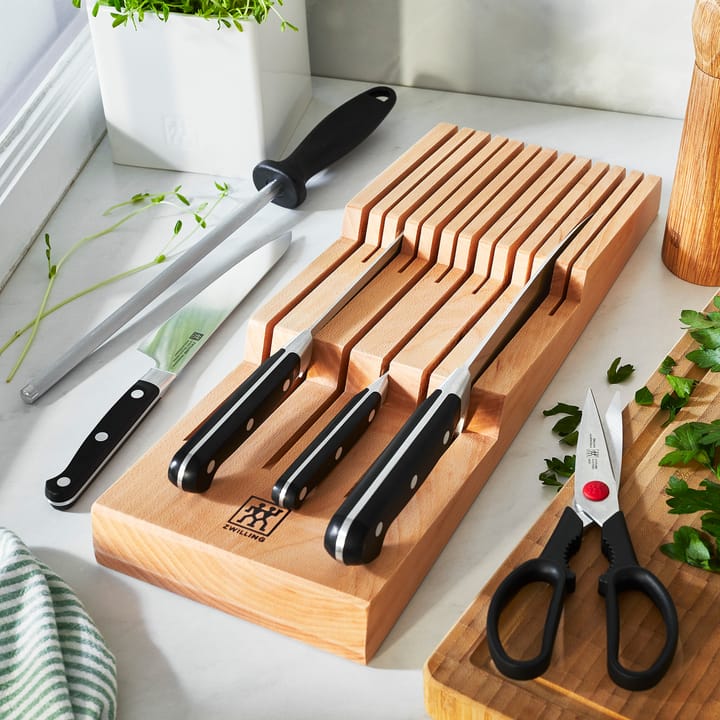 Zwilling messenhouder 41x15,5x4,8 cm, Beukenhout Zwilling