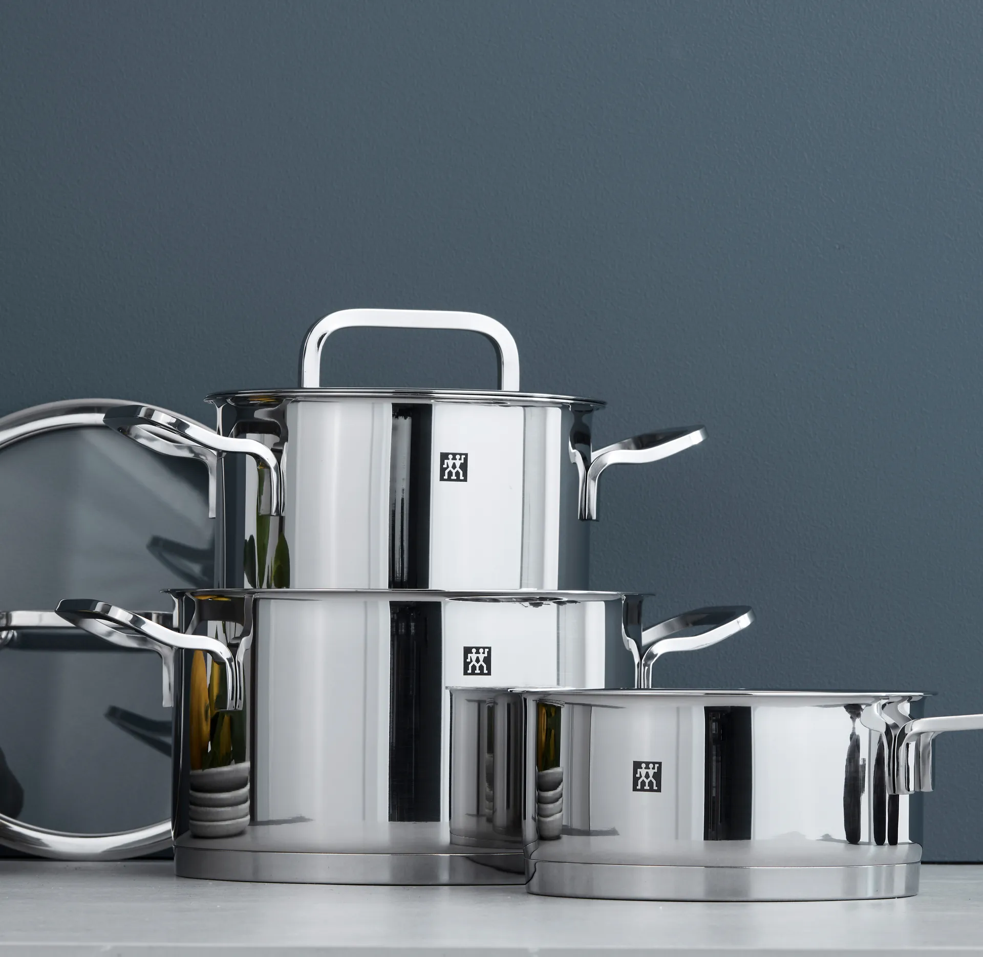 Zwilling Moment S pannenset 3-delig, Roestvrij staal-zwart Zwilling