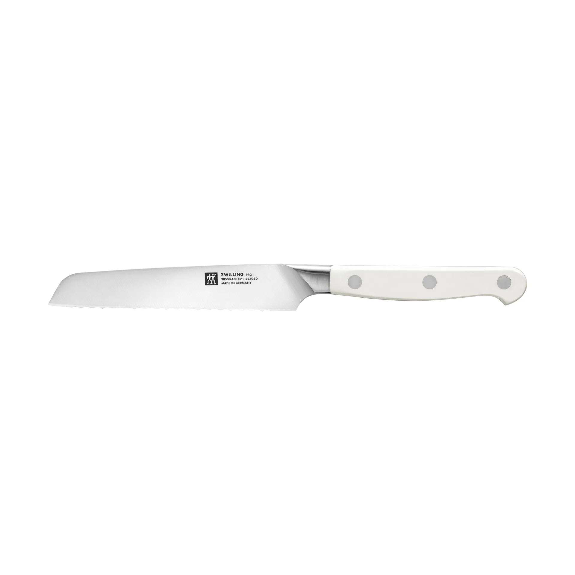 Zwilling pro le blanc gekarteld allroundmes 13 cm, Wit-roestvrij staal Zwilling