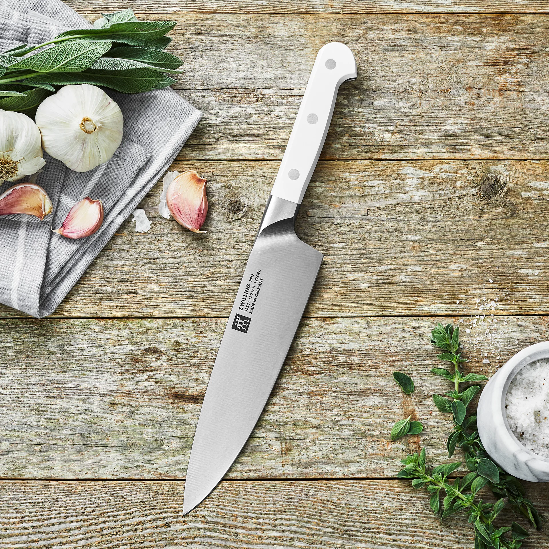 Zwilling Pro le Blanc koksmes 18 cm, Wit-roestvrij staal Zwilling