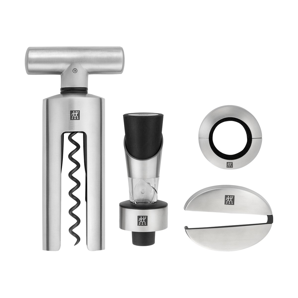 Zwilling sommelier set 4-delig Roestvrij staal | Scandinavisch Interieur | Wijn- & Barbenodigdheden | Zilverkleurig