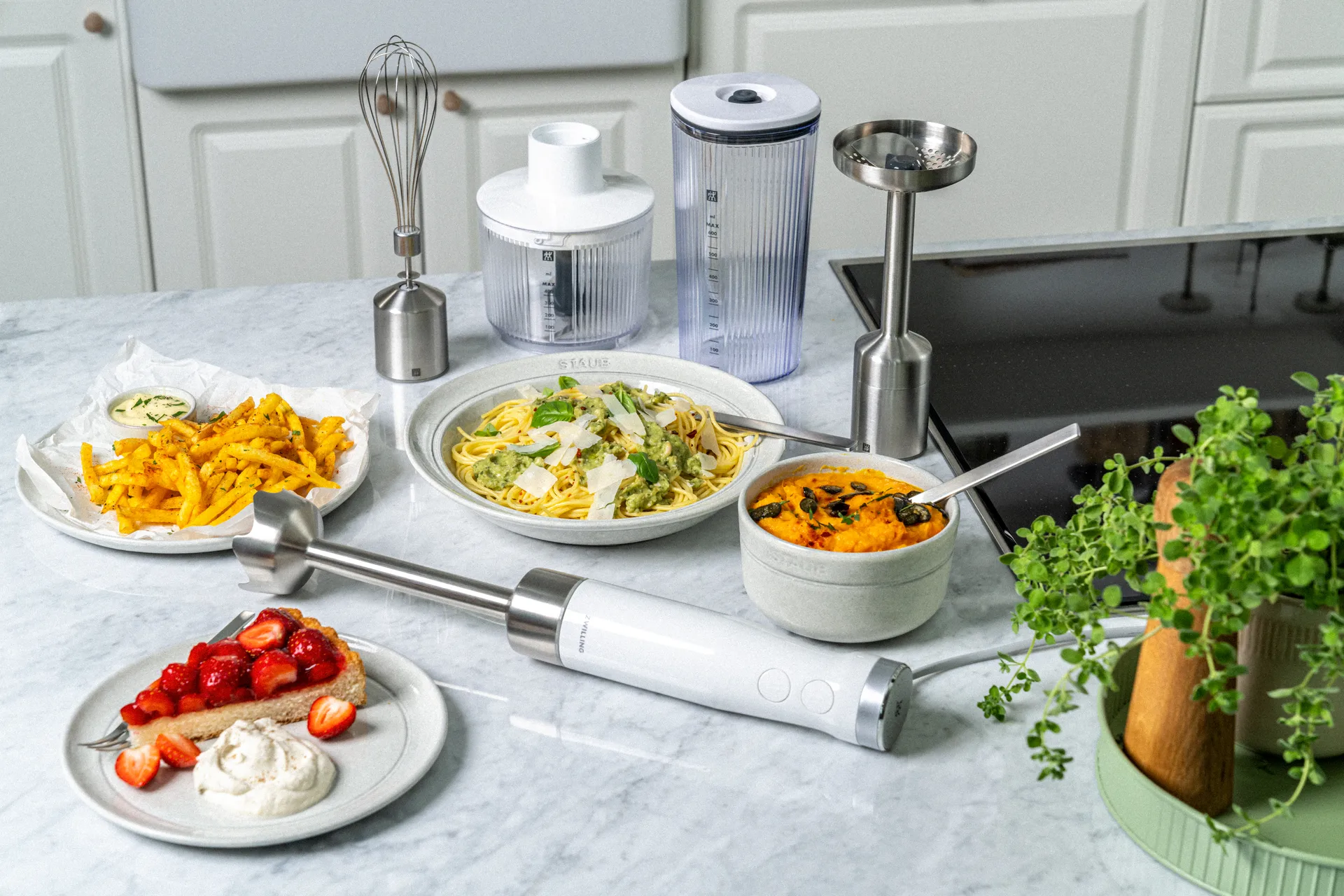 Zwilling staafmixer puree stamper accessoire 23 cm, Zilverkleurig Zwilling