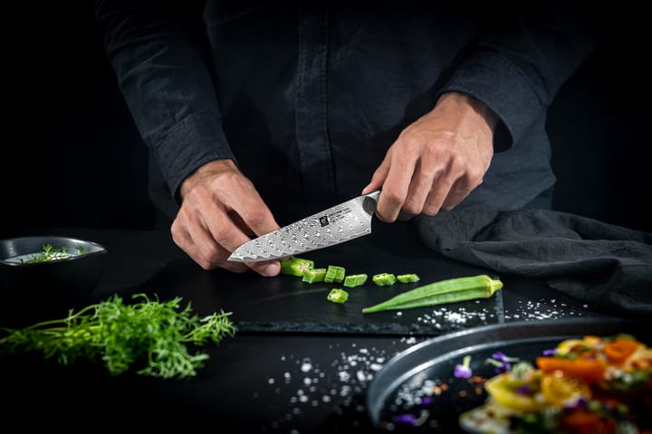 Zwilling Tanrei compact koksmes 14 cm, Damaskus-zwart Zwilling