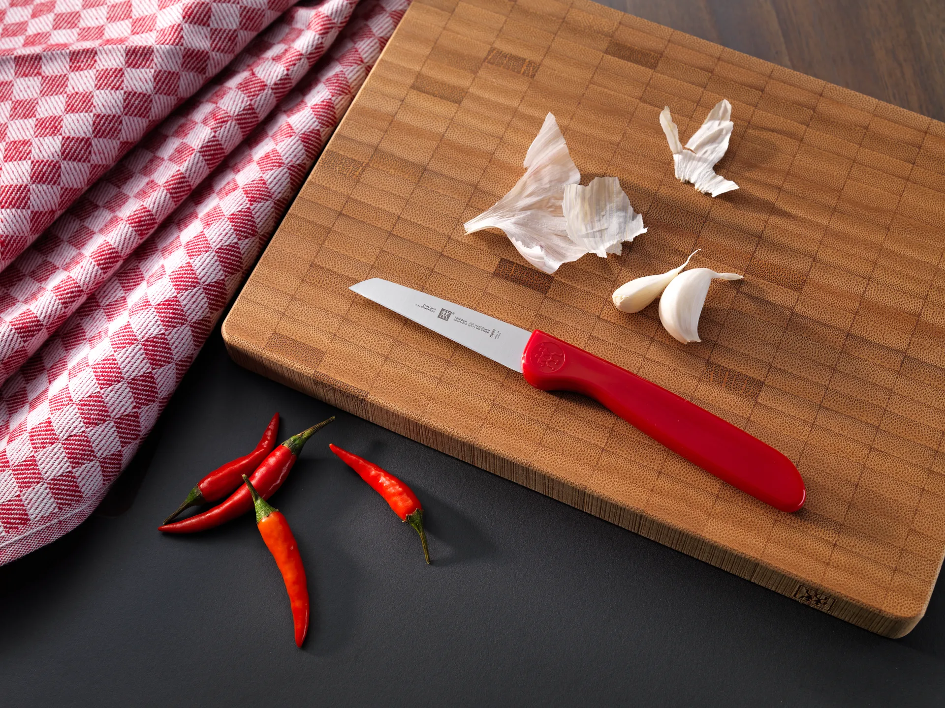 Zwilling Twin grip groentemes 7 cm, Rood-roestvrij staal Zwilling