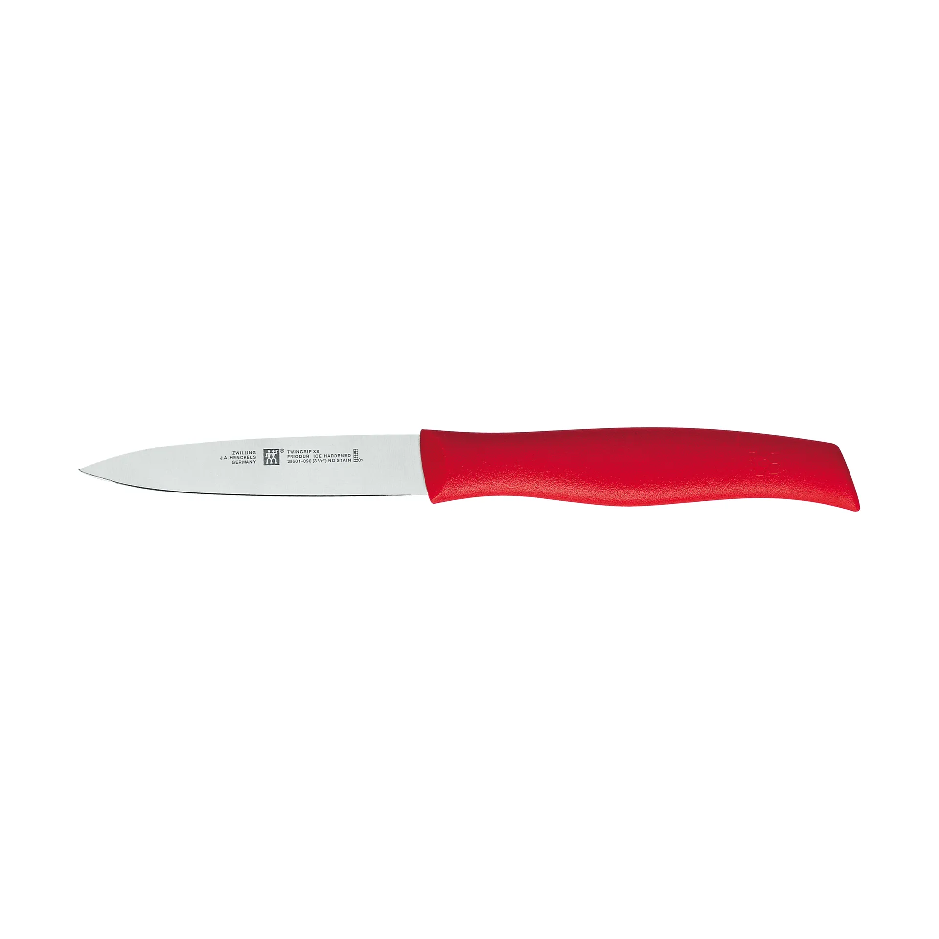 Zwilling Twin grip puntig groentemes 9 cm, Rood-roestvrij staal Zwilling