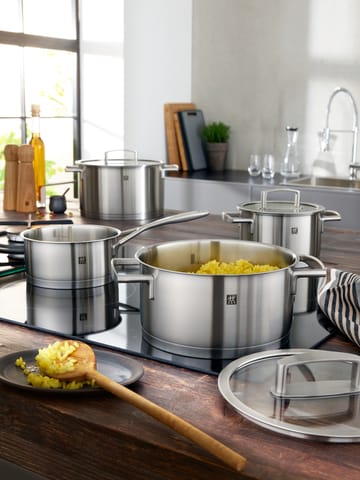 Zwilling Vitality pannenset 3-delig - Roestvrij staal-transparant - Zwilling