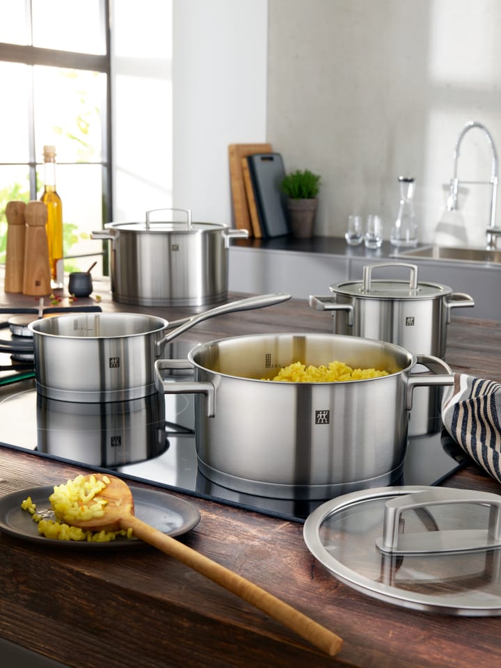 Zwilling Vitality pannenset 3-delig, Roestvrij staal-transparant Zwilling