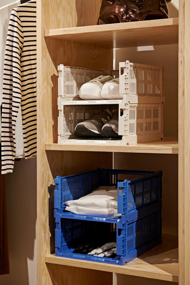 De Colour Crate opbergkratjes van HAY zijn onmisbare helpers in het dagelijks leven en maken de organisatie van je huishouden moeiteloos.