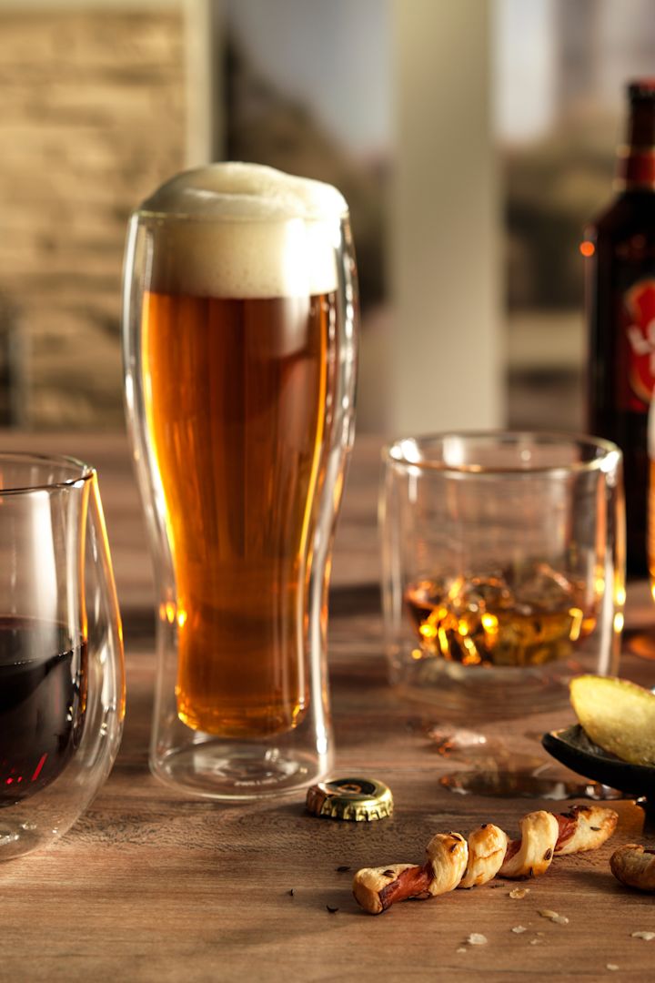 Ontdek welk bierglas bij welk bier past:  Hier zie je de dubbelwandige Sorrento bierglazen van Zwilling.